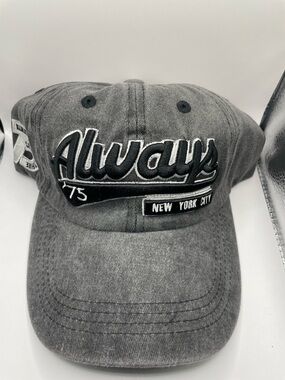 Always Gray Baseball Cap with Embroidered Logo